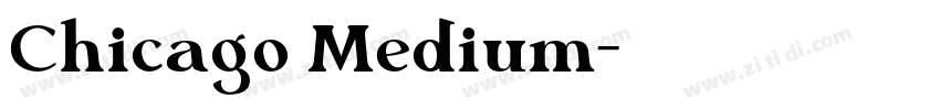 Chicago Medium字体转换